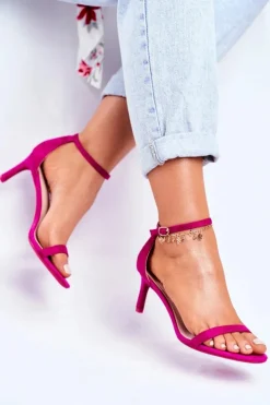 Boto Sandały Na Obcasie*Sandały Damskie Na Szpilce Klasyczne Fuksja Mintore