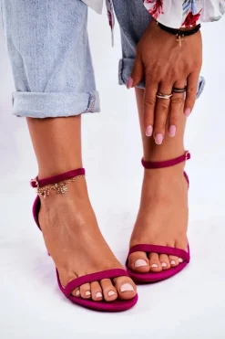 Boto Sandały Na Obcasie*Sandały Damskie Na Szpilce Klasyczne Fuksja Mintore