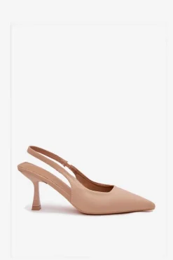 Boto Sandały Na Obcasie|Czółenka Klasyczne*Sandały Damskie Na Szpilce Beżowe Lunira