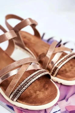 Evento Sandały Płaskie*Sandały Damskie Płaskie Brązowe Replay