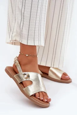 Damskie Buty damskie Vinceza Sandały Damskie Płaskie Z Ozdobnym Detalem Vinceza 17378 Złote