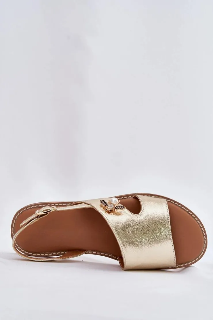 Damskie Buty damskie Vinceza Sandały Damskie Płaskie Z Ozdobnym Detalem Vinceza 17378 Złote