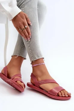 Discount Ipanema Sandały Damskie Z Brokatem 82429 Vibe Sandal Fem Różowe