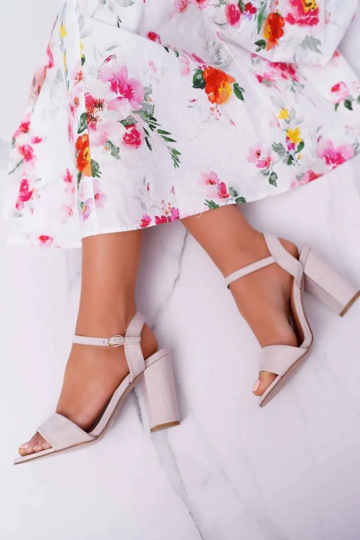 Damskie Boto Sandały Damskie Zamszowe Beżowe Baloo