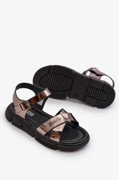 Hot Big Star Shoes Sandały Dziewczęce Big Star NN374264 Czarne Czarny