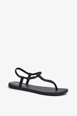 Outlet Ipanema Sandały Japonki Z Brokatem Damskie 26914 Class Brilha Fem Czarne