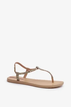 Ipanema Sandały Gumowe|Sandały Płaskie*Sandały Japonki Z Brokatem Damskie 26914 Class Brilha Fem Złote