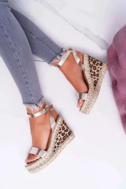 Boto Sandały Na Koturnie*Sandały Na Koturnie Lu Boo Złote