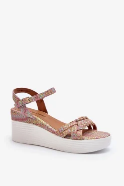 Damskie Boto Sandały Na Koturnie Multikolor Esinna