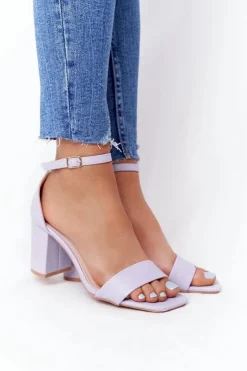 Damskie Boto Sandały Na Obcasie Fioletowe Born This Way