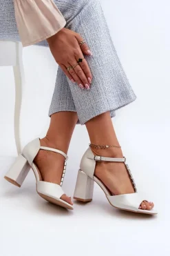 Damskie Buty damskie Vinceza Sandały Na Obcasie Z Cyrkoniami Srebrne Aniya