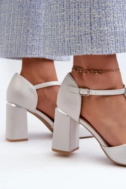 Damskie Buty damskie Vinceza Sandały Na Obcasie Z Cyrkoniami Srebrne Aniya