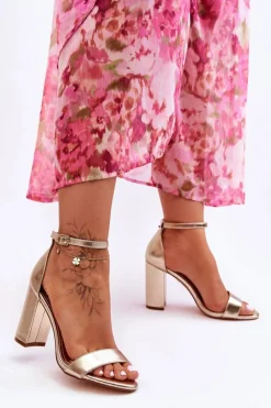 Boto Sandały Na Obcasie*Sandały Na Obcasie Złote Individual