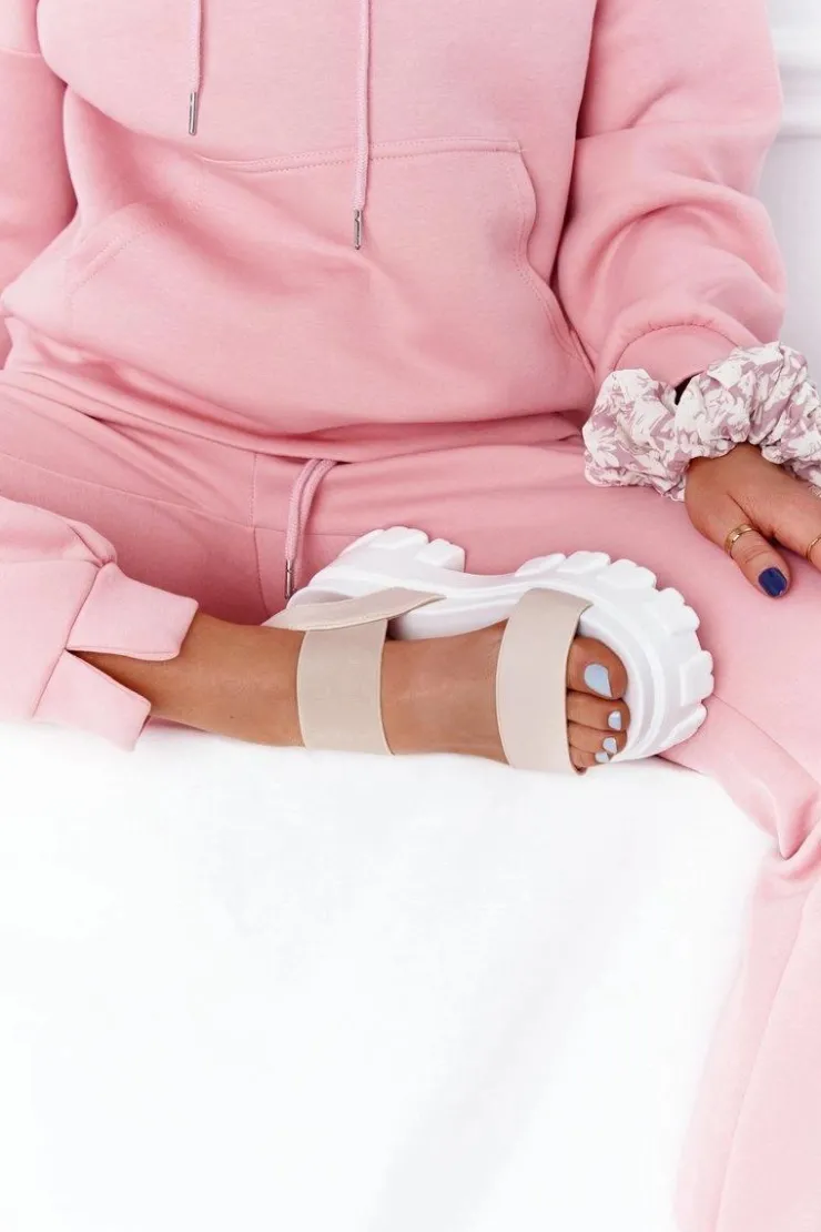 Boto Sandały Gumowe|Sandały Płaskie*Sandały Na Platformie Beżowe Vagabond