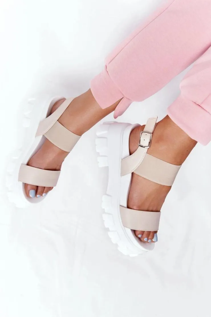 Boto Sandały Gumowe|Sandały Płaskie*Sandały Na Platformie Beżowe Vagabond