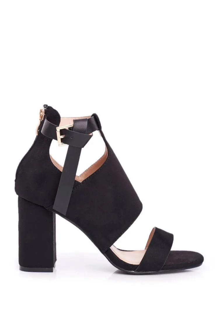 Damskie Buty damskie Vinceza Sandały Na Słupku Z Cholewką Vinceza 20-17054 Czarne