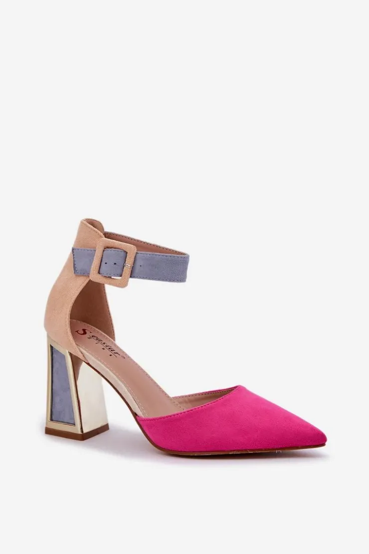 Boto Sandały Na Słupku|Sandały Na Obcasie*Sandały Na Słupku Ze Szpiczastymi Noskami Fuksja Gekkaria Różowy