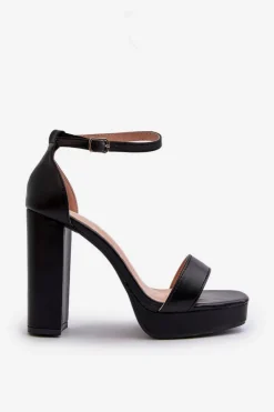 Boto Sandały Na Obcasie*Sandały Na Wysokim Obcasie Słupku Czarne Trewenna
