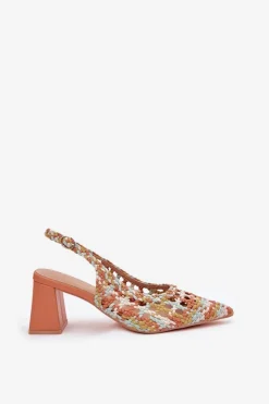 Boto Sandały Na Słupku|Sandały Na Obcasie*Sandały Z Plecionką Na Słupku Multikolor Ebina Wielokolorowy