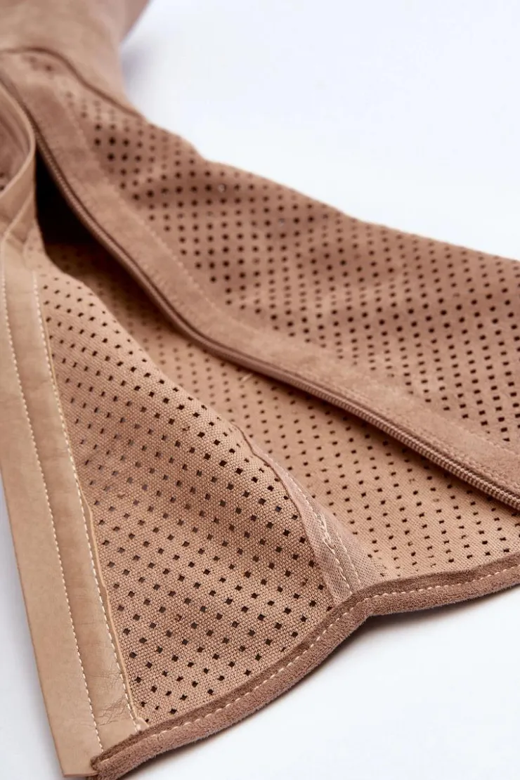 Damskie buty S.Barski Kozaki Wiosenne|Kozaki Ażurowe*S.Barski HY66-139 Ażurowe Kozaki Damskie Beżowe