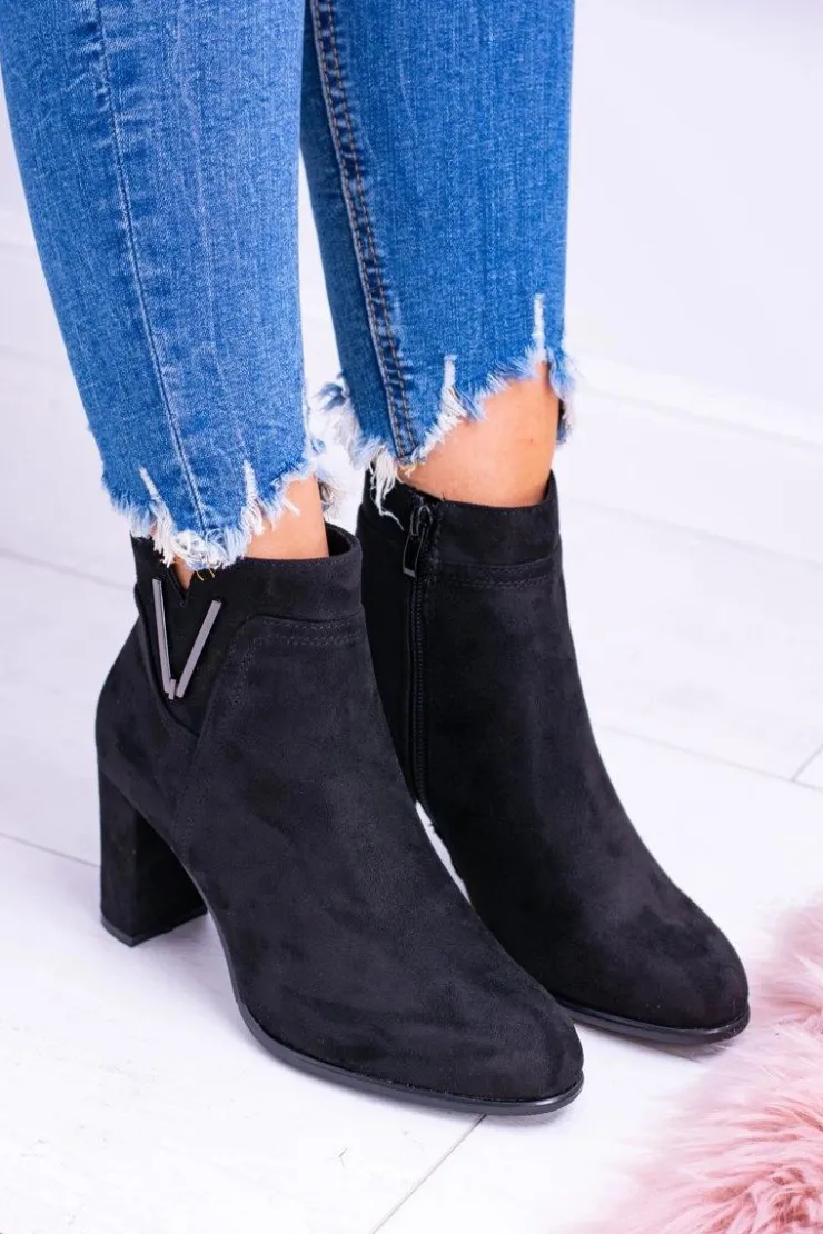 Buty Sergio Leone Botki Na Słupku|Brązowe I Beżowe Botki*Sergio Leone Czarne Botki Na Słupku Zamsz Valentia