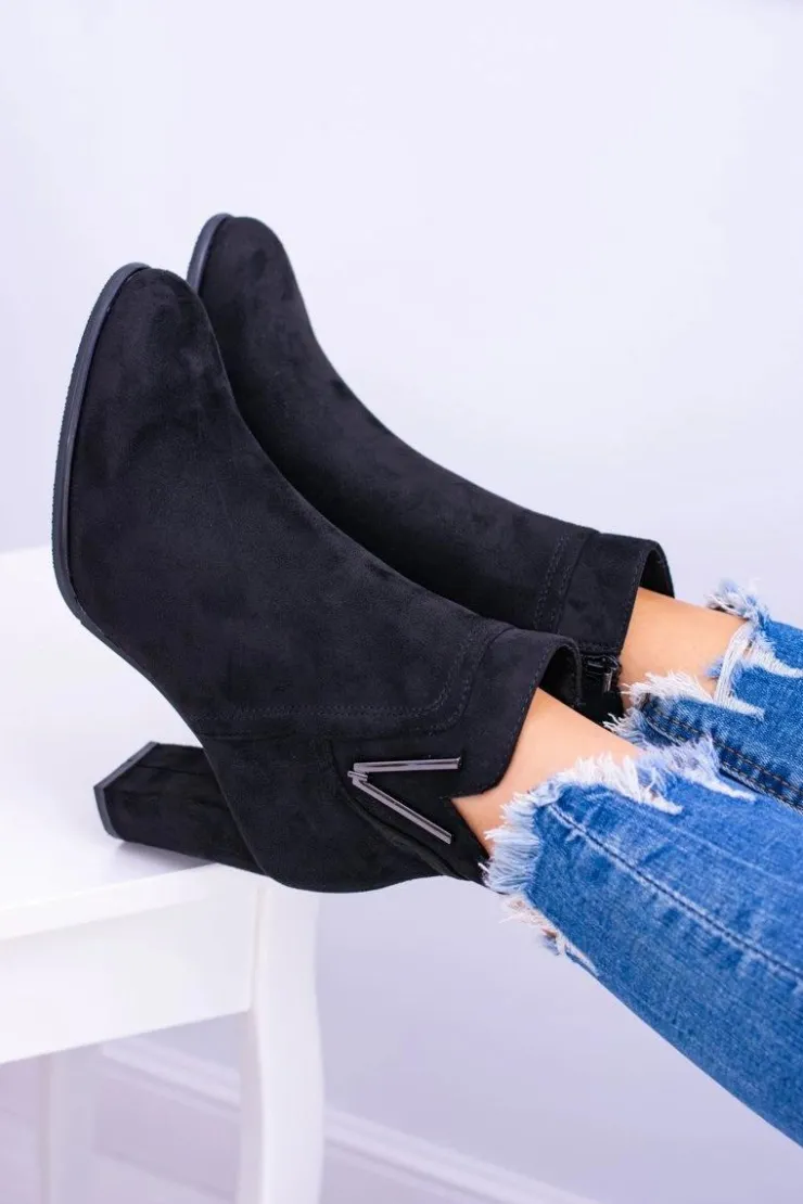 Buty Sergio Leone Botki Na Słupku|Brązowe I Beżowe Botki*Sergio Leone Czarne Botki Na Słupku Zamsz Valentia