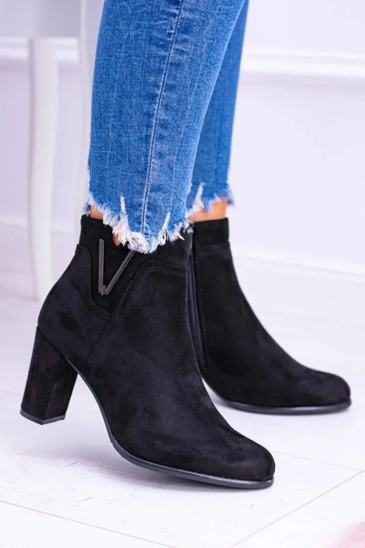 Buty Sergio Leone Botki Na Słupku|Brązowe I Beżowe Botki*Sergio Leone Czarne Botki Na Słupku Zamsz Valentia