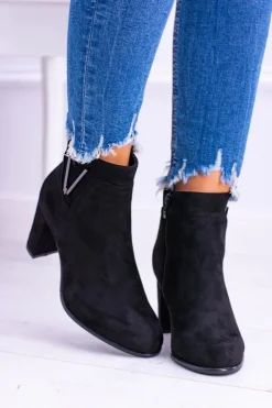 Buty Sergio Leone Botki Na Słupku|Brązowe I Beżowe Botki*Sergio Leone Czarne Botki Na Słupku Zamsz Valentia