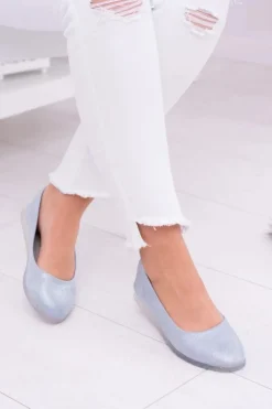 New Buty Sergio Leone Sergio Leone Damskie Niebieskie Balerinki Makalu