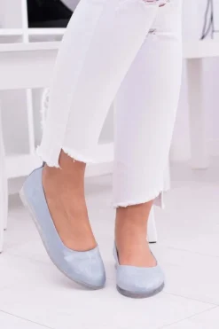 New Buty Sergio Leone Sergio Leone Damskie Niebieskie Balerinki Makalu