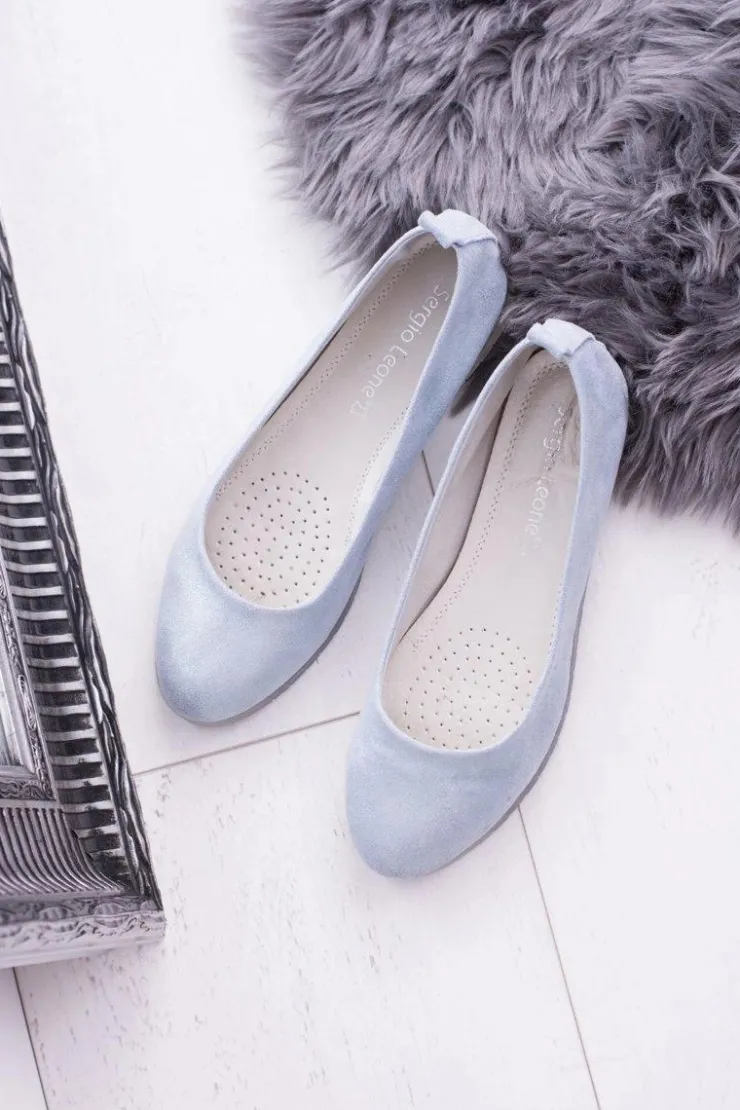 New Buty Sergio Leone Sergio Leone Damskie Niebieskie Balerinki Makalu