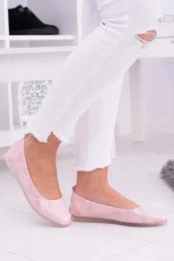 Damskie Buty Sergio Leone Sergio Leone Damskie Różowe Balerinki Makalu