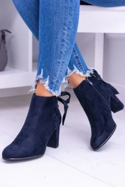 Buty Sergio Leone Botki Na Słupku|Brązowe I Beżowe Botki*Sergio Leone Granatowe Botki Na Słupku Zamsz Symfonia