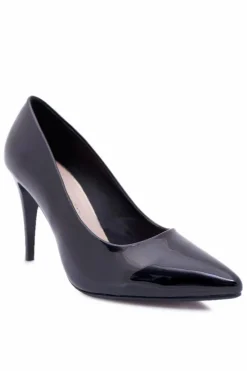 Damskie Buty Sergio Leone Sergio Leone Lakierowane Czółenka Szpilki Czarne Feliciana