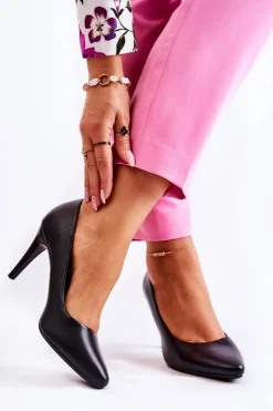 Damskie Buty Sergio Leone Sergio Leone Matowe Czółenka Szpilki Czarne Feliciana