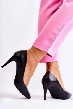 Damskie Buty Sergio Leone Sergio Leone Matowe Czółenka Szpilki Czarne Feliciana