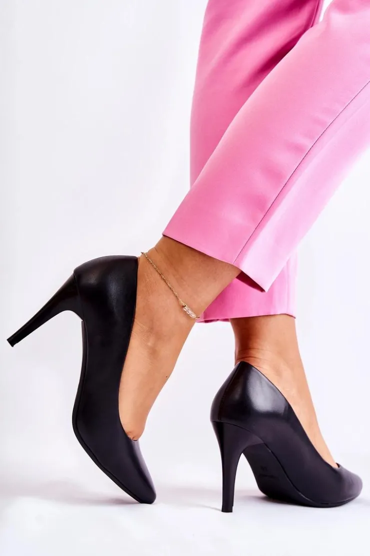 Damskie Buty Sergio Leone Sergio Leone Matowe Czółenka Szpilki Czarne Feliciana