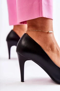 Damskie Buty Sergio Leone Sergio Leone Matowe Czółenka Szpilki Czarne Feliciana