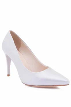 Best Buty Sergio Leone Sergio Leone Perłowe Czółenka Szpilki Srebrne Feliciana