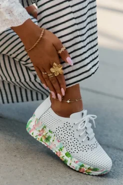 Damskie Artiker Skórzane Ażurowe Półbuty Damskie Na Koturnie 56C1532 Białe