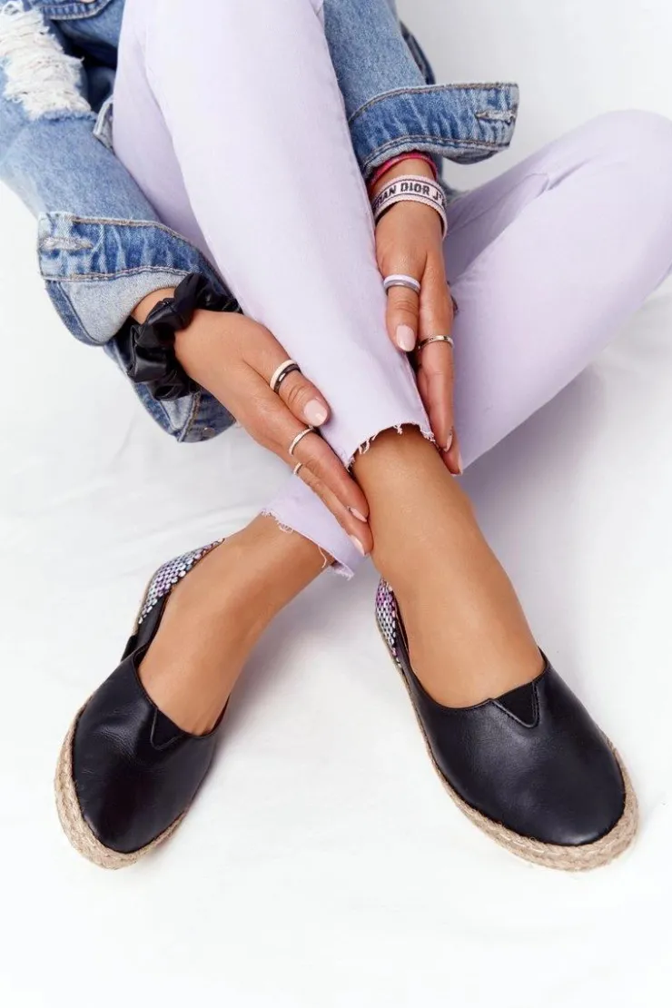 Online Maciejka Skórzane Baleriny 05056-01 Czarne