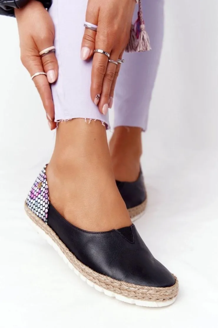 Online Maciejka Skórzane Baleriny 05056-01 Czarne