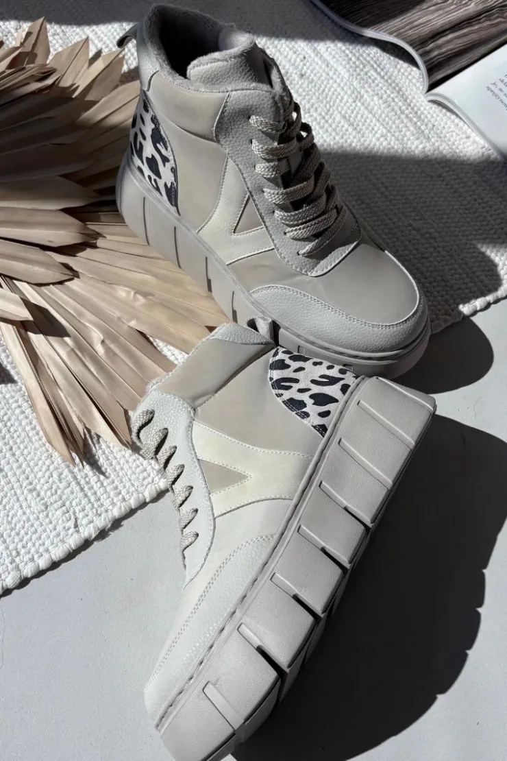 Damskie Buty damskie Vinceza Skórzane Botki Damskie Na Platformie Ocieplane Vinceza 66838 Beżowe