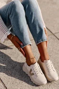 Damskie Buty damskie Vinceza Skórzane Buty Sportowe Damskie Vinceza 7918 Beżowe