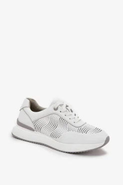 Damskie Damskie buty S.Barski Skórzane Buty Sportowe Sneakersy Damskie S.Barski LR51-551 Białe