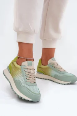 Damskie Buty damskie Vinceza Skórzane Buty Sportowe Z Siateczką Damskie Vinceza 66775 Zielone