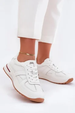 Daniel Lopez Just Dare Buty Sportowe Na Platformie|Sneakersy Damskie*Skórzane Damskie Buty Sportowe Sneakersy SS2D4042 Białe Biały