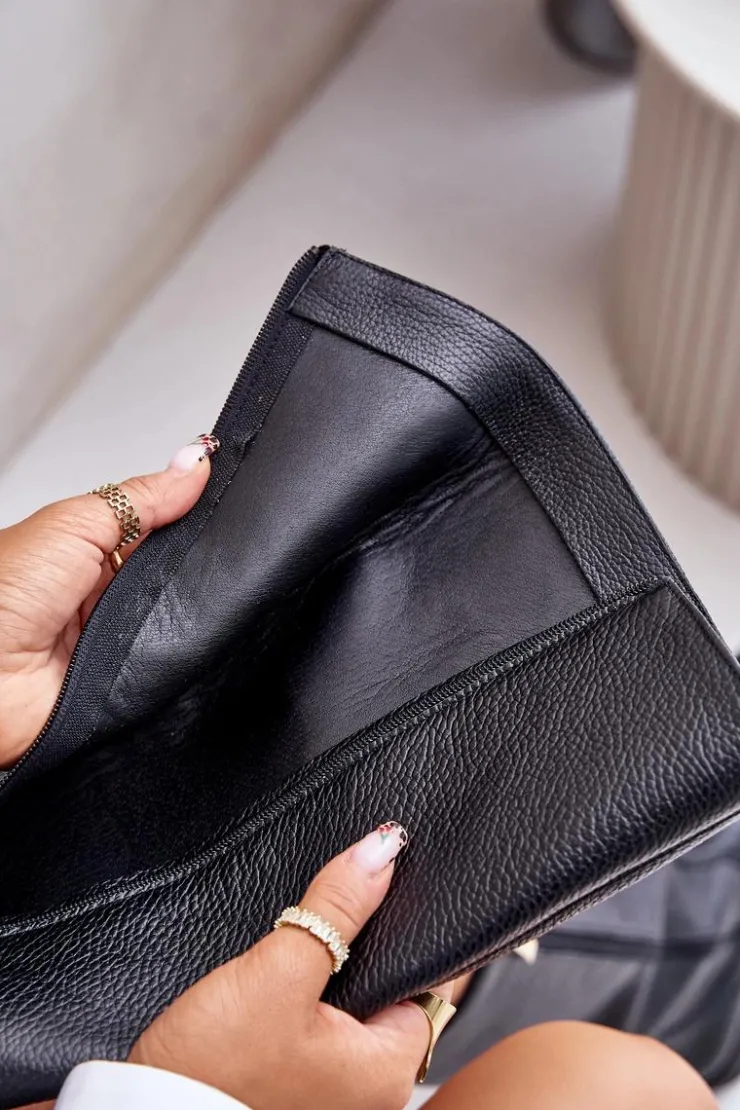 Zazoo Kozaki Płaskie|Kozaki Przed Kolano*Skórzane Kozaki Damskie Do Połowy Łydki Na Zamek Lewski 3616 Czarne Czarny