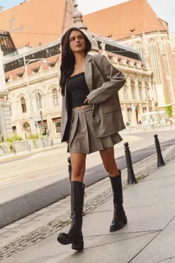 Online Buty damskie Vinceza Skórzane Kozaki Damskie Na Niskim Obcasie Ocieplane Vinceza 66823 Czarne