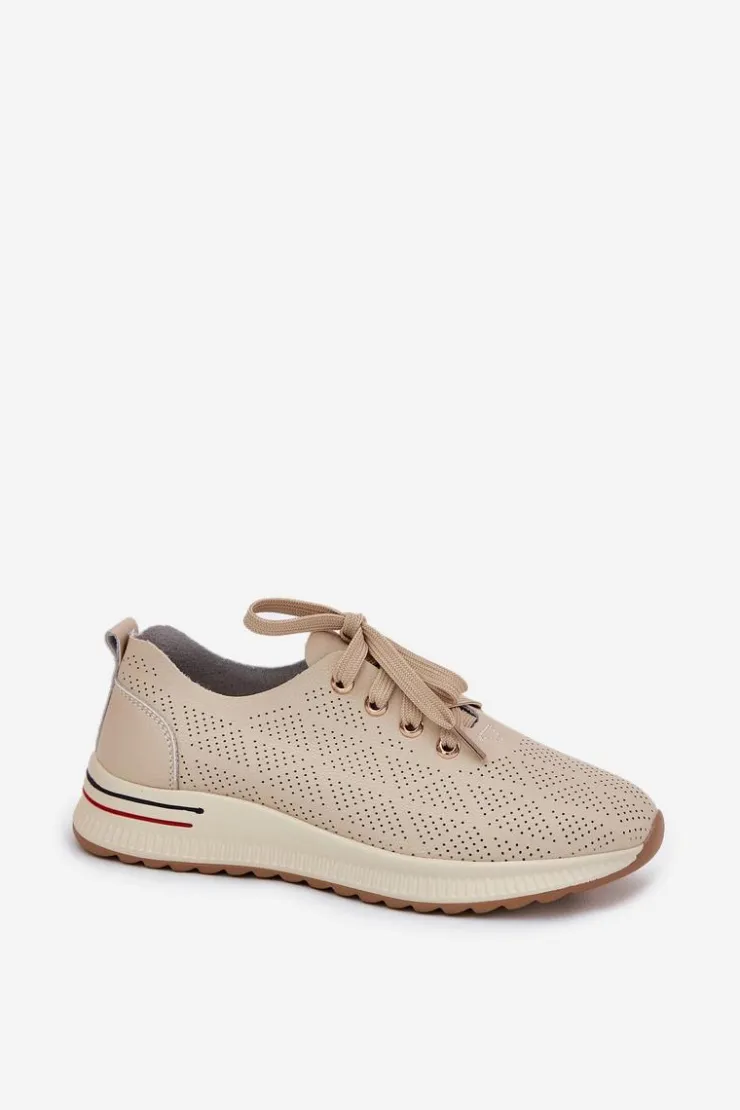 Damskie Artiker Skórzane Lekkie Półbuty Damskie 54C1759 Beżowe